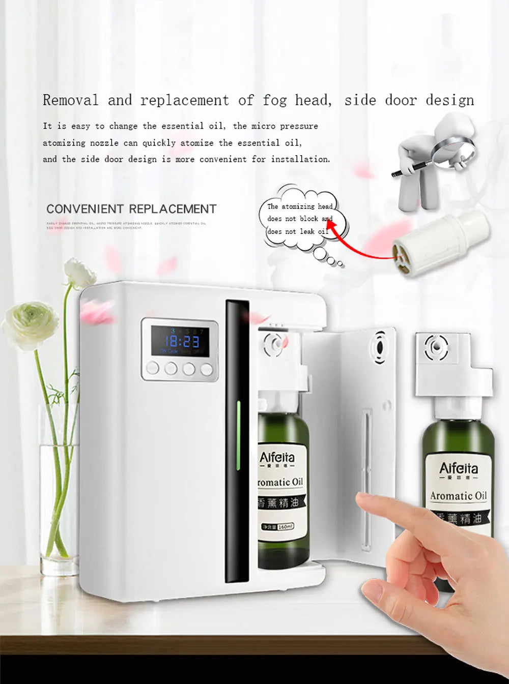 160ML Wall-Mounted Scent Diffuser with Fan for Hotel & Home