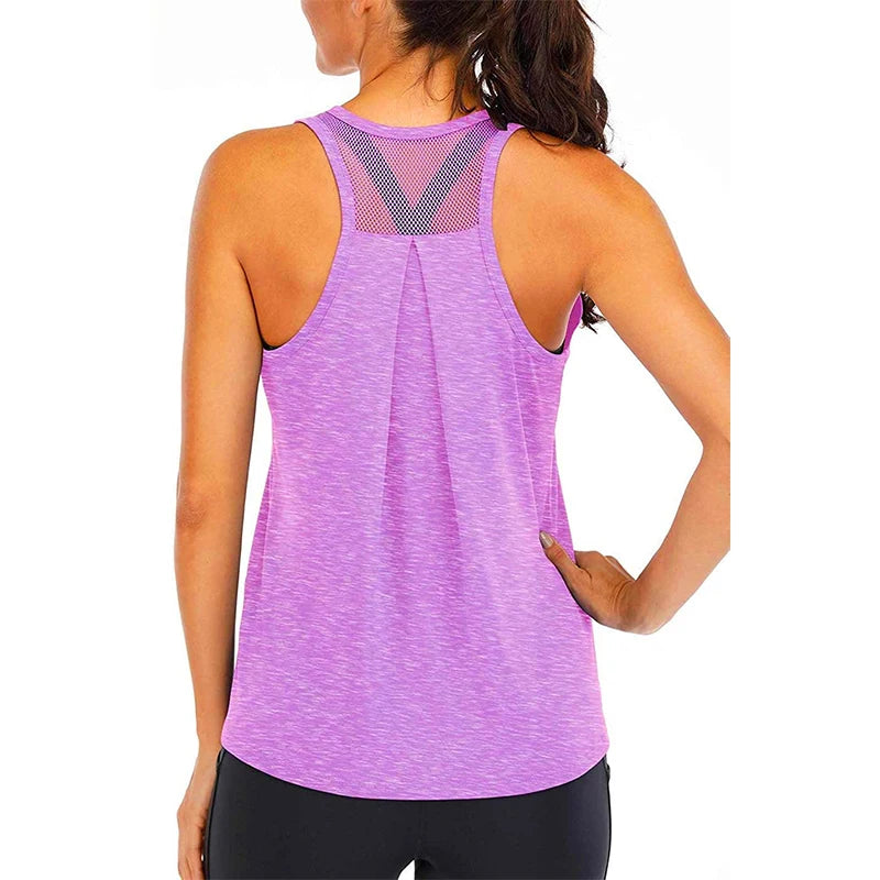 Women’s Loose Fit Quick-Dry Sleeveless Yoga Shirt