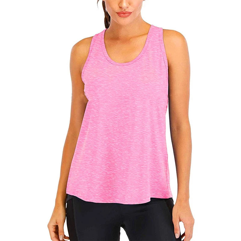 Women’s Loose Fit Quick-Dry Sleeveless Yoga Shirt