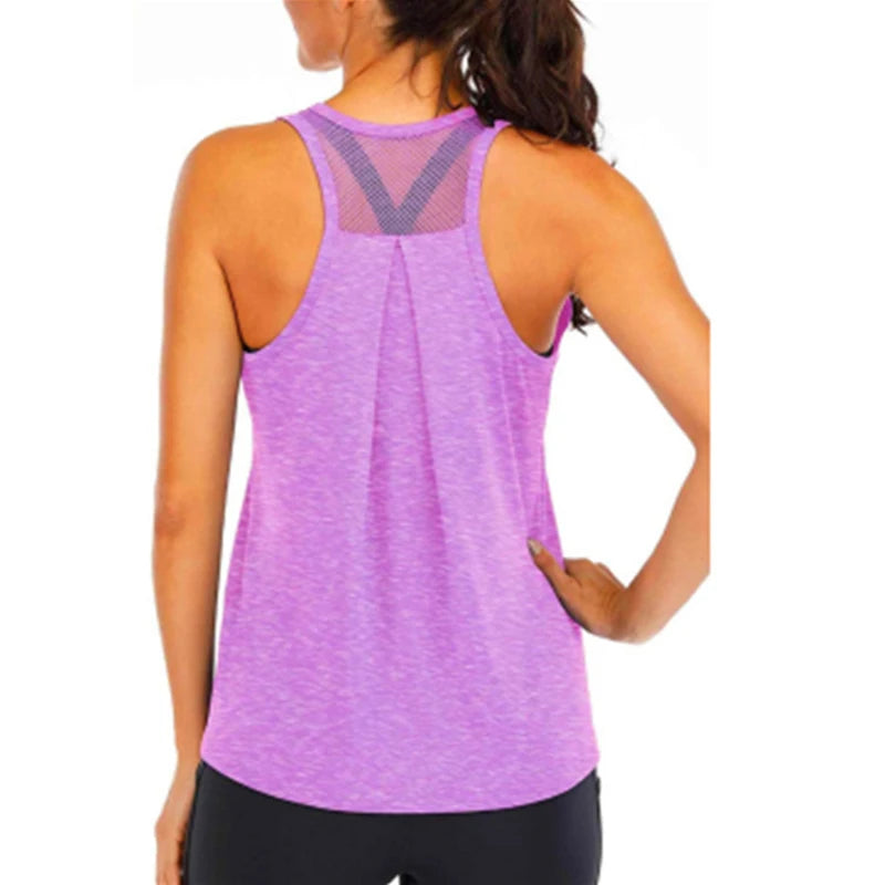 Women’s Loose Fit Quick-Dry Sleeveless Yoga Shirt