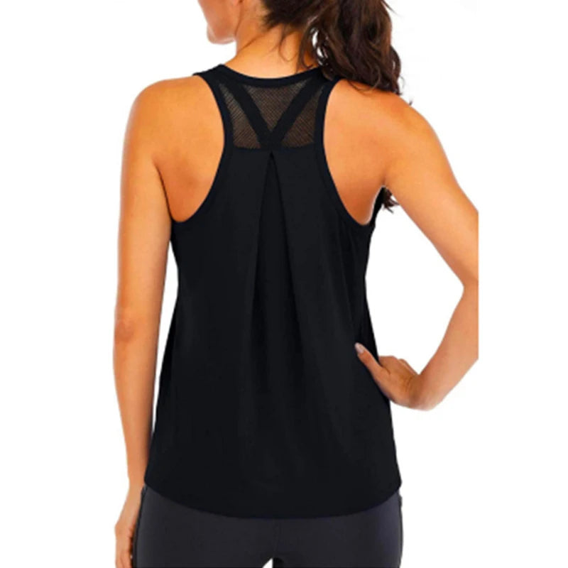 Women’s Loose Fit Quick-Dry Sleeveless Yoga Shirt