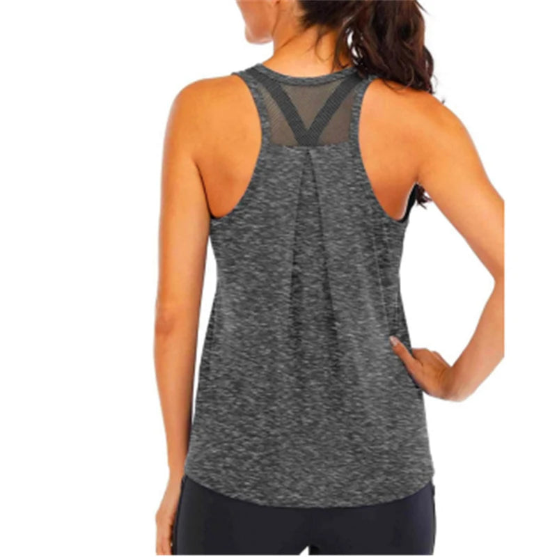 Women’s Loose Fit Quick-Dry Sleeveless Yoga Shirt