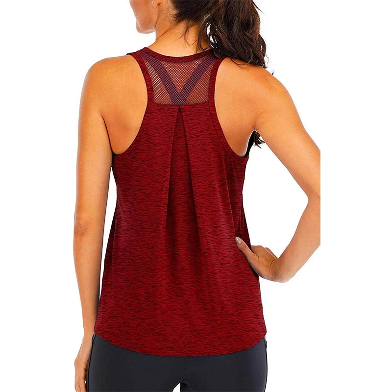 Women’s Loose Fit Quick-Dry Sleeveless Yoga Shirt