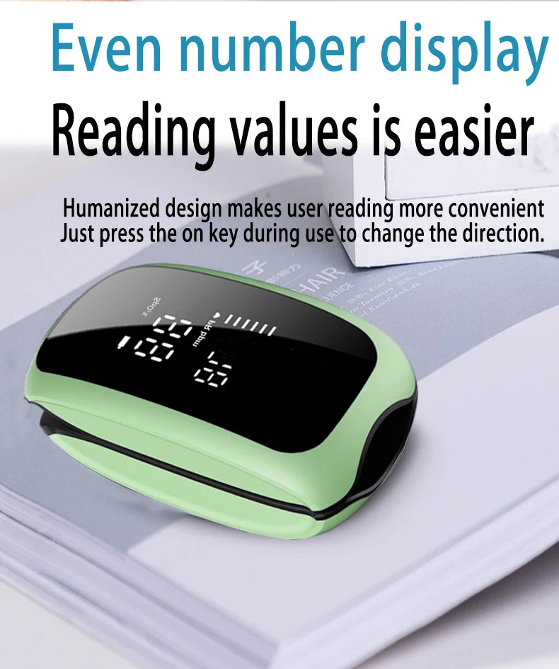 Rechargeable Finger Pulse Oximeter with LED Display