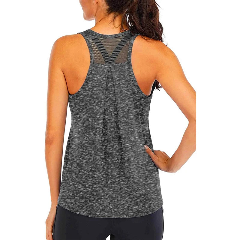 Women’s Loose Fit Quick-Dry Sleeveless Yoga Shirt