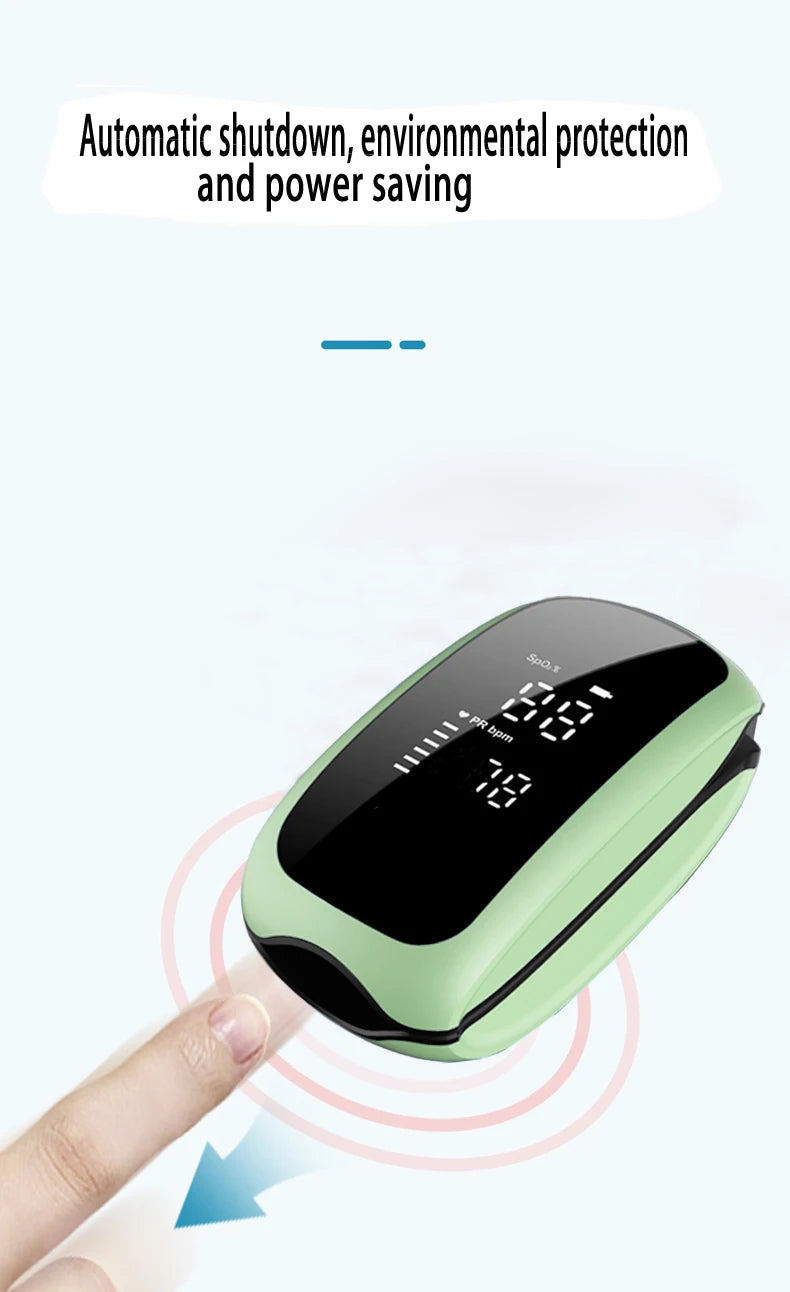 Rechargeable Finger Pulse Oximeter with LED Display