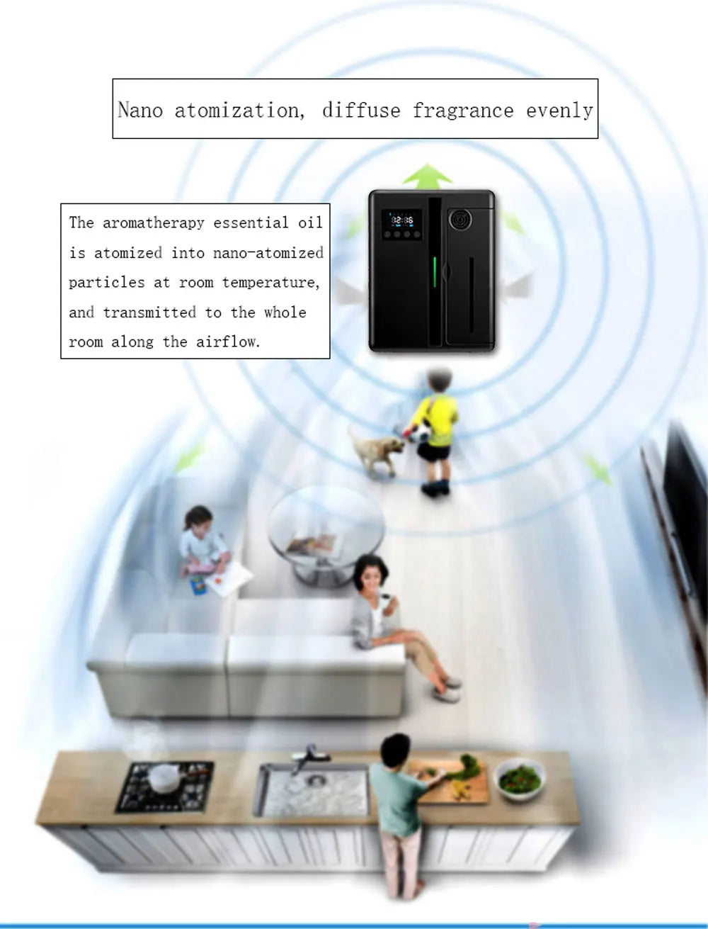 160ML Wall-Mounted Scent Diffuser with Fan for Hotel & Home