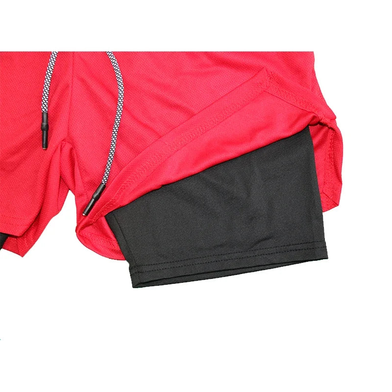 Men’s 2-in-1 Double Layer Quick-Dry Fitness Shorts