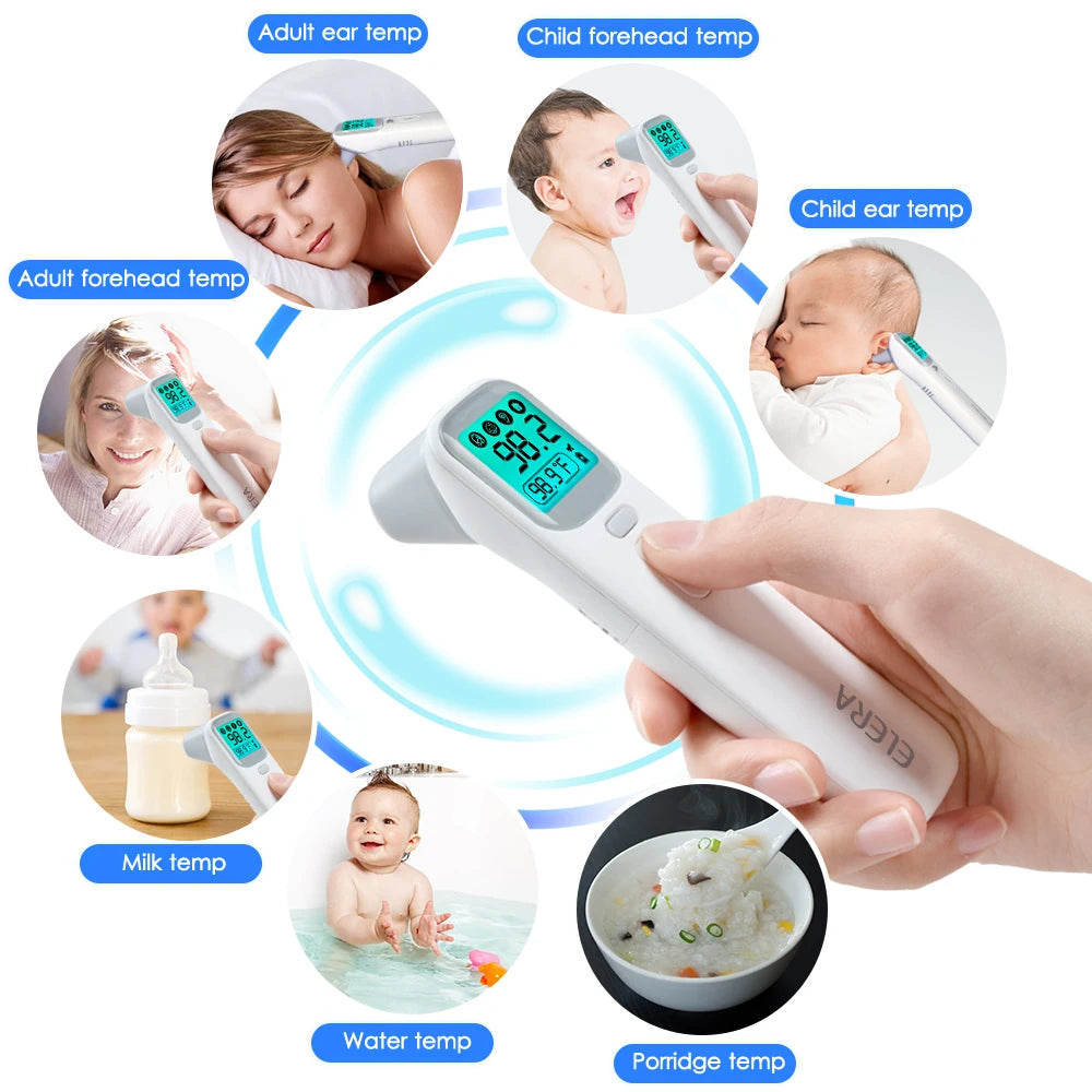 ELERA Infrared Digital Thermometer – Forehead & Ear, No-Contact