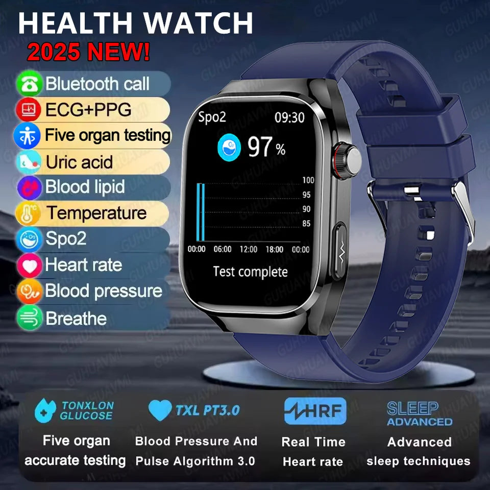 2025 Micro Physical Exam Smartwatch with Uric Acid & Body Fat Monitor