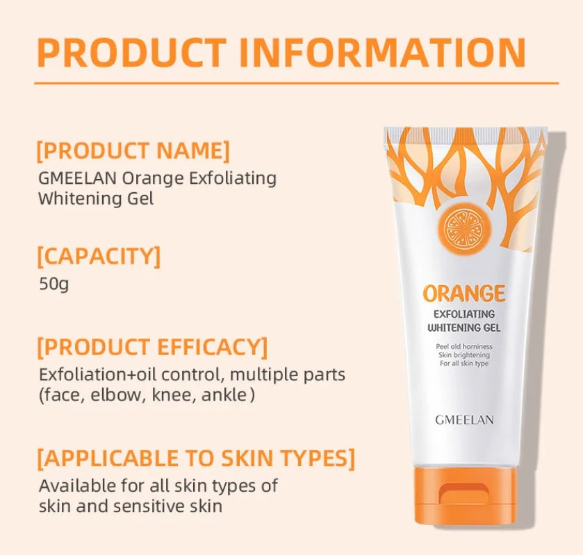 Orange Exfoliating Gel – Brightening & Peeling Moisturizer (50g)
