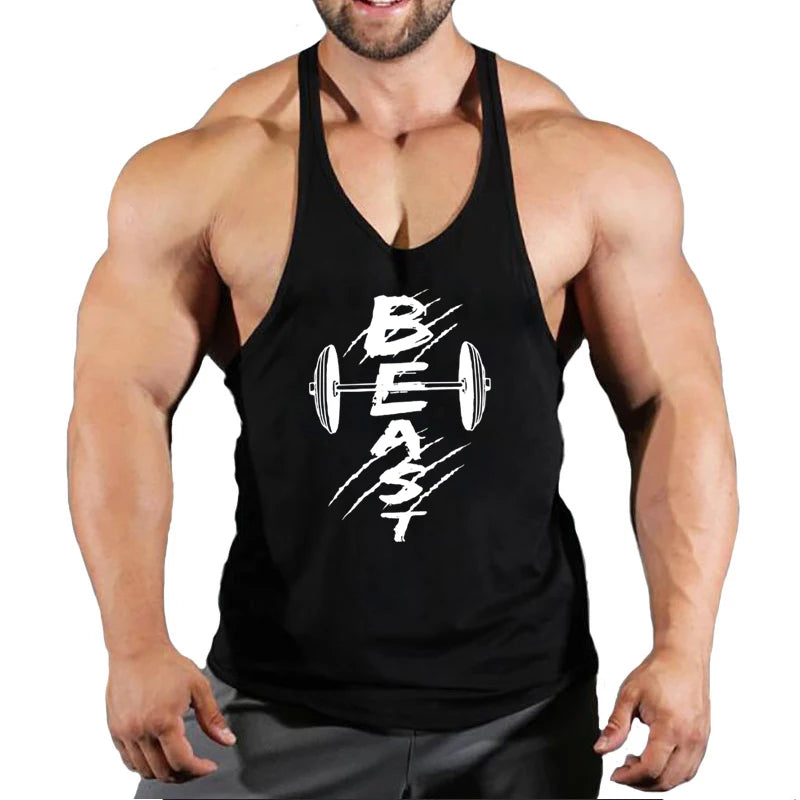 Men’s 2023 Cotton Fitness Tank Top – Bodybuilding & Running
