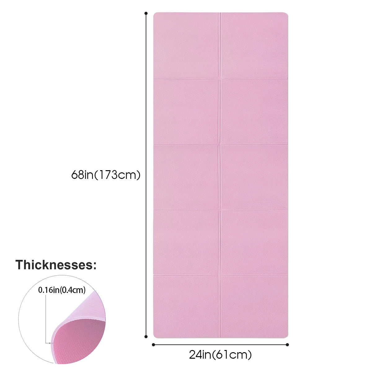 4mm Anti-Slip EVA Yoga Mat for Fitness & Pilates