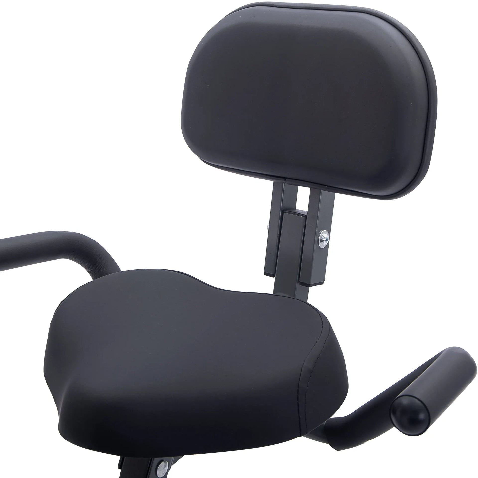 Folding X Exercise Bike with Backrest & Resistance Bands