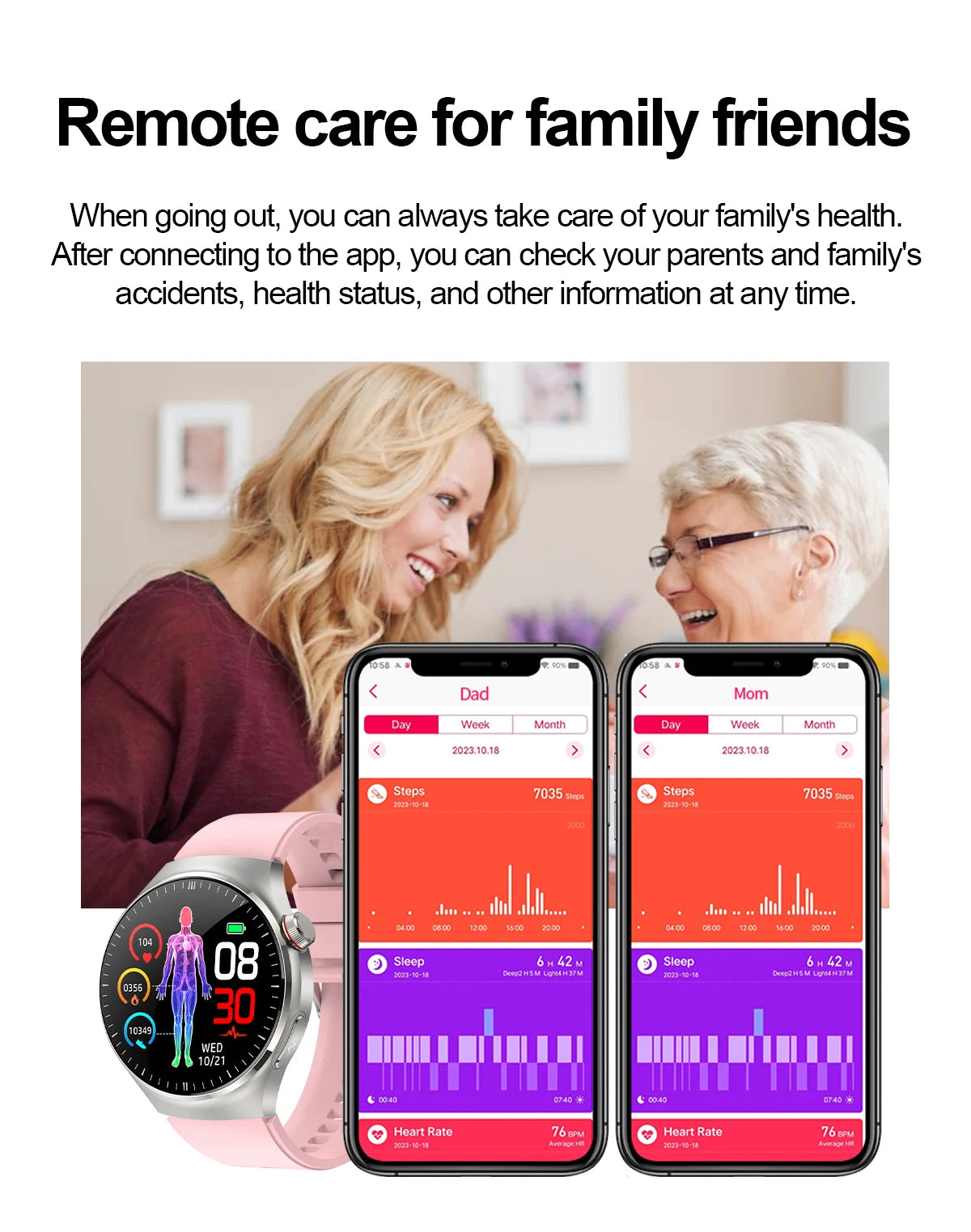 2025 Nursing-Grade Health Smartwatch with ECG, PPG & Bluetooth Call