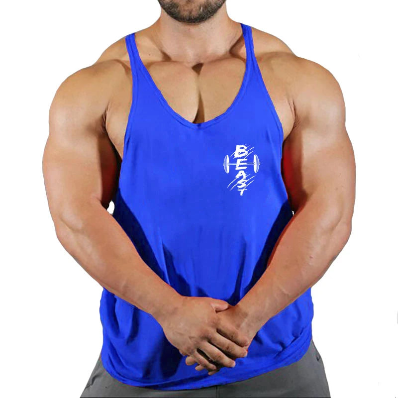 Men’s 2023 Cotton Fitness Tank Top – Bodybuilding & Running