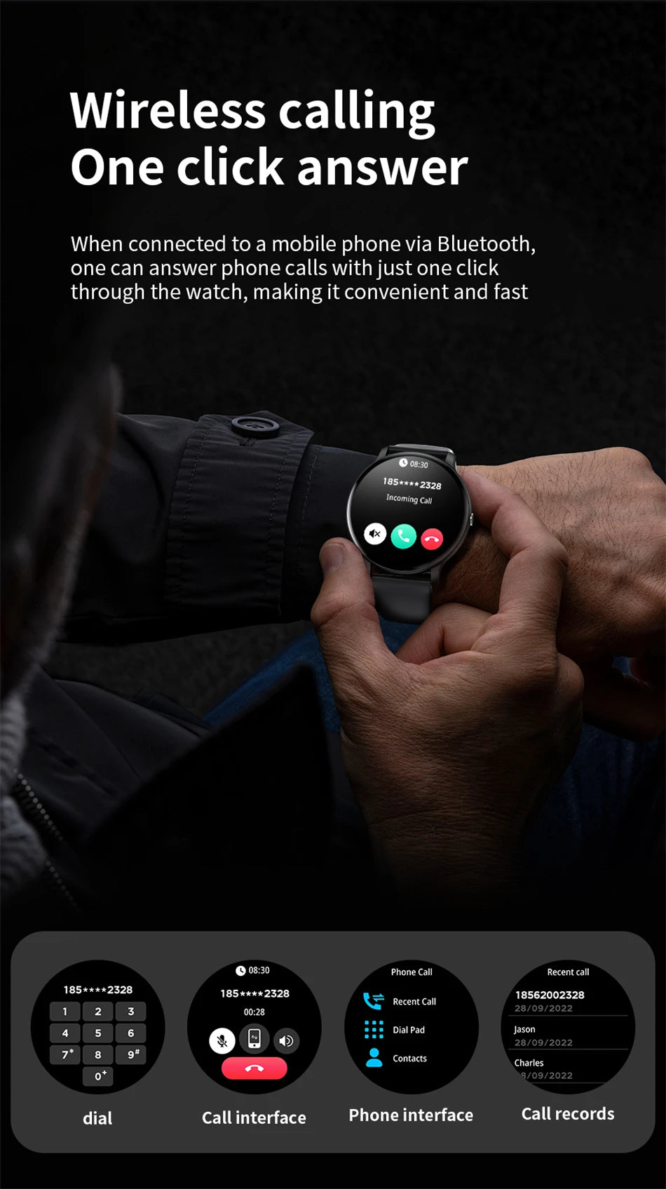 2025 Bluetooth Smart Watch for Women & Men with Fitness Tracker