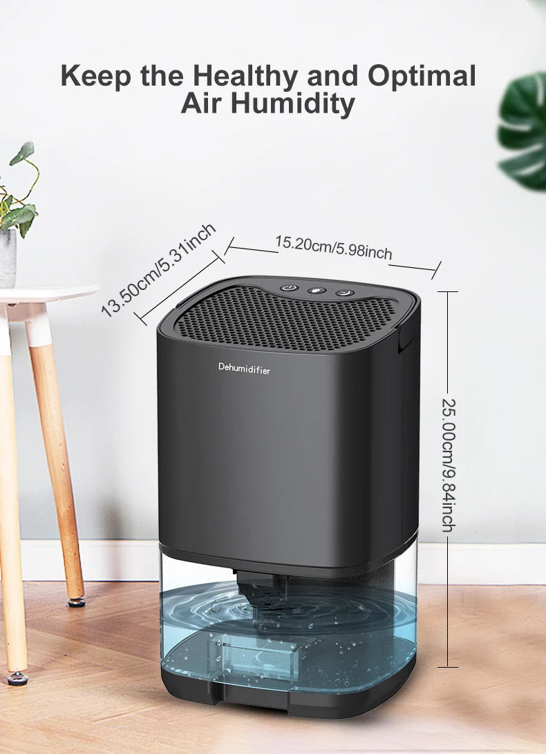 Portable Silent Air Dehumidifier with EU/US Plug