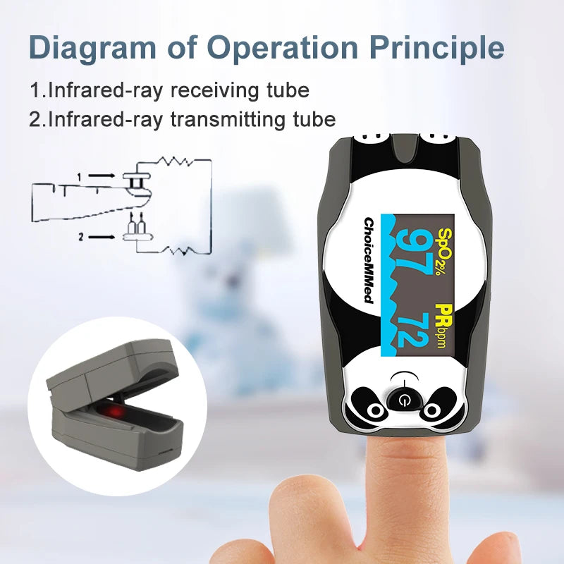 ChoiceMMed Pediatric Finger Pulse Oximeter with OLED Display