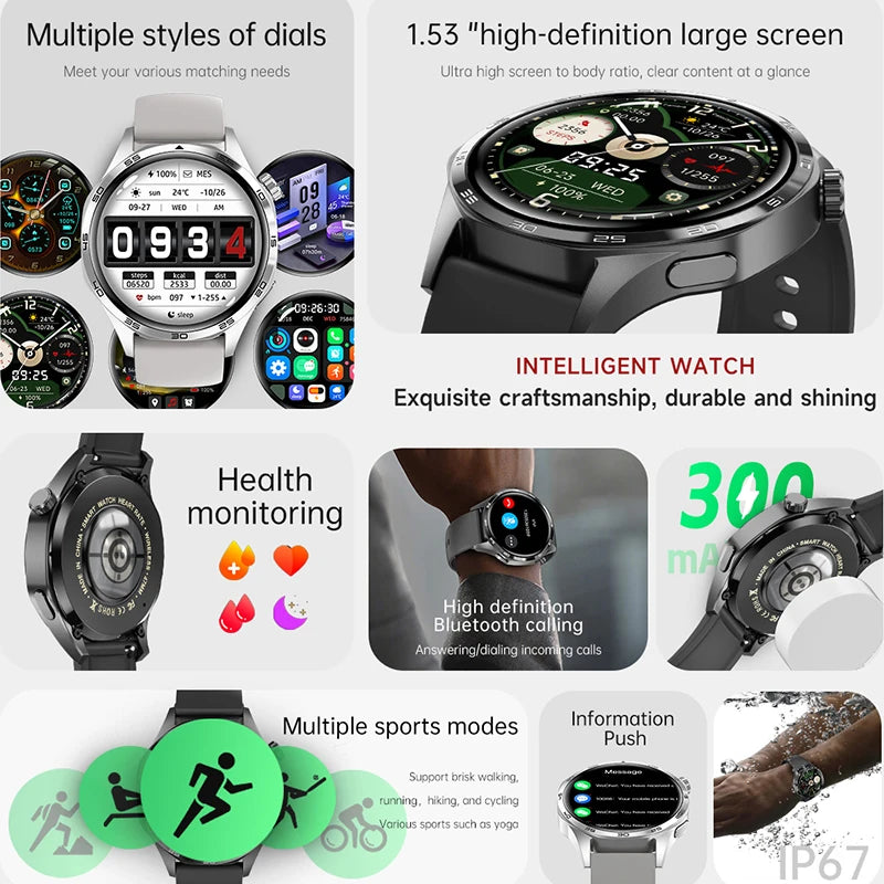 GT5 Pro Smartwatch with AMOLED, GPS, NFC & Bluetooth Call