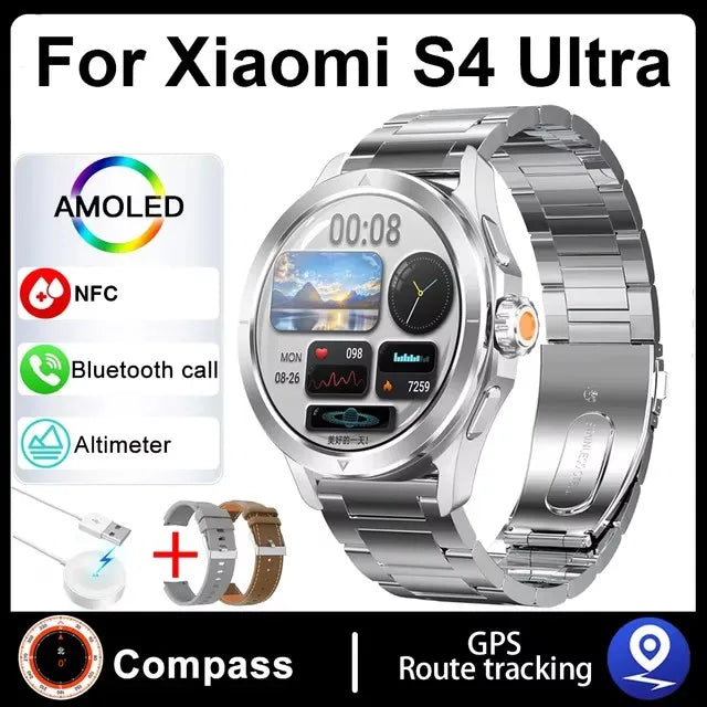2025 Xiaomi S4 Ultra GPS Smartwatch with AMOLED & NFC