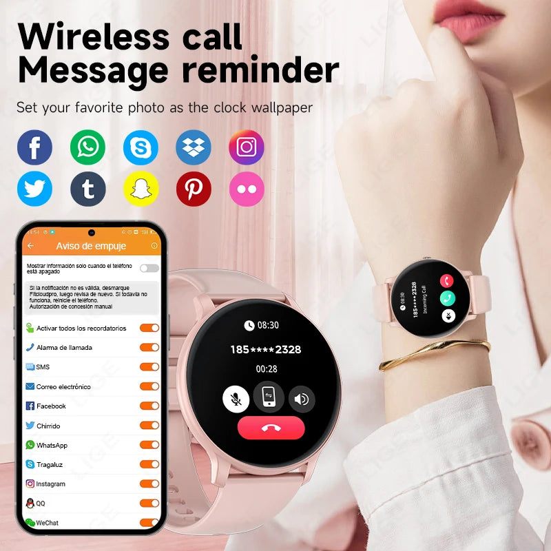 2025 Bluetooth Smart Watch for Women & Men with Fitness Tracker