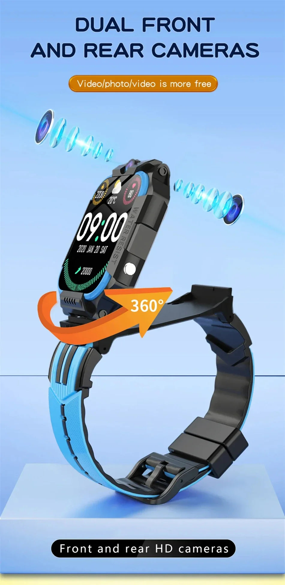 5G Kids Smartwatch with GPS, Video Call & Waterproof Design