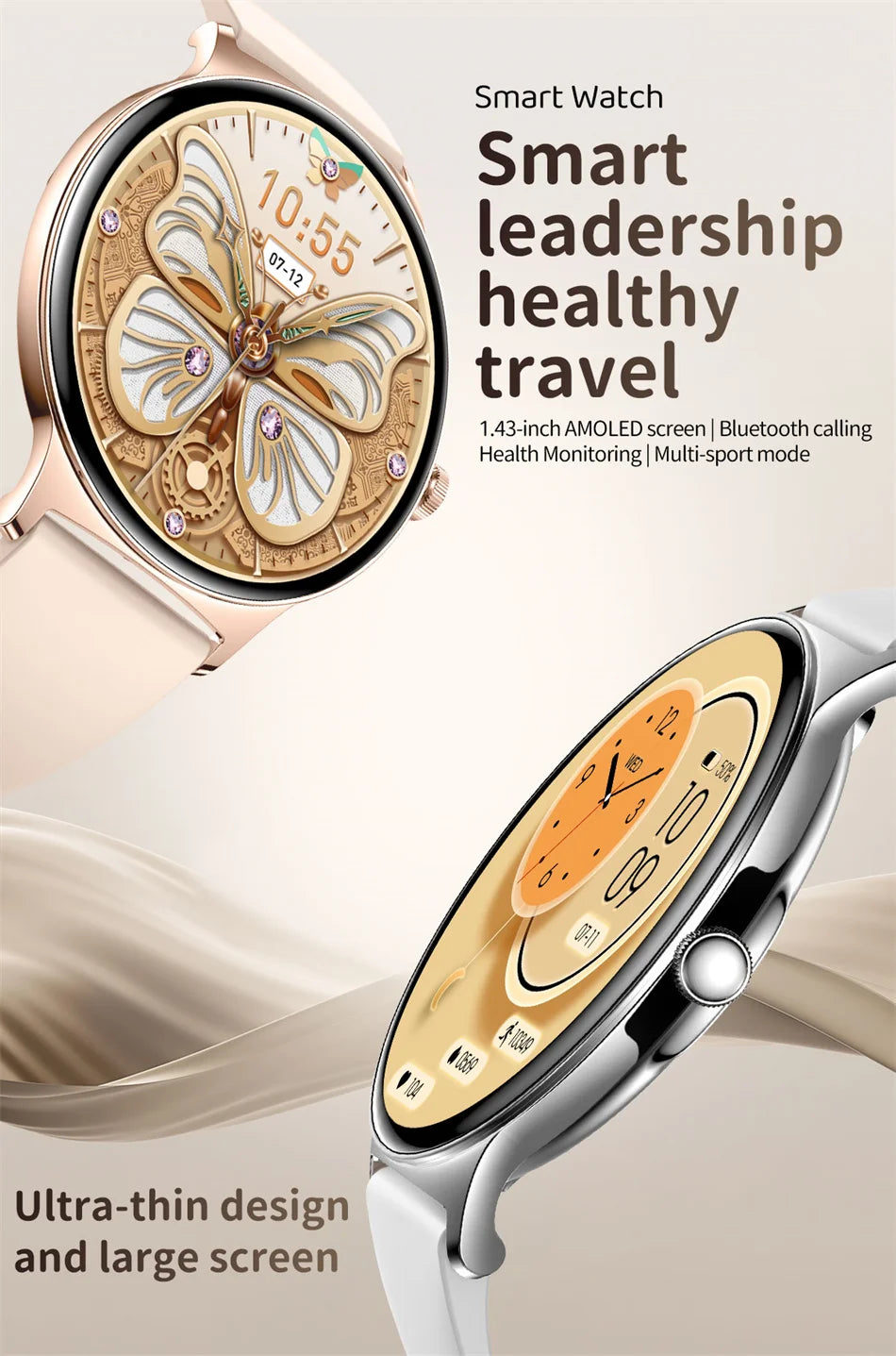 Huawei Ultra Slim AMOLED Smartwatch for Women with BT Call