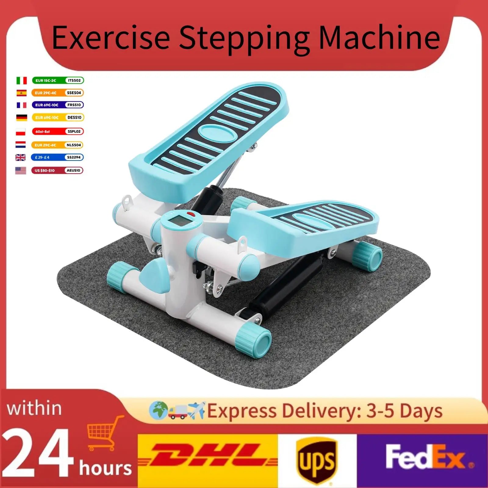 Portable Mini Fitness Stepper for Home & Office Workout