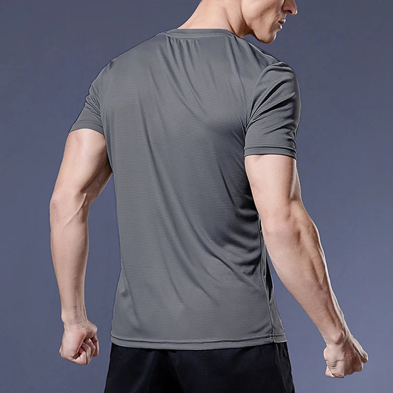 Men’s Quick-Dry Sports Shirt – Compression Fit Gym & Soccer Tee