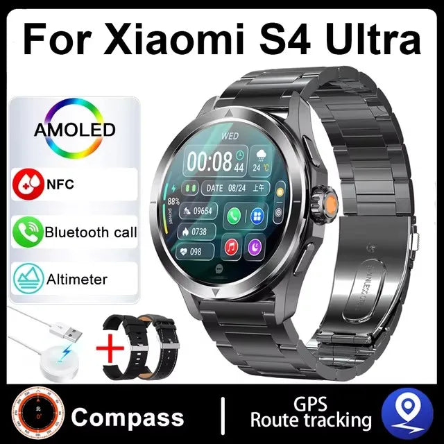 2025 Xiaomi S4 Ultra GPS Smartwatch with AMOLED & NFC