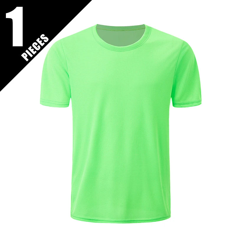 Men’s Waffle Sports Shirt – Short Sleeve Training Tee (1/5 Pcs)