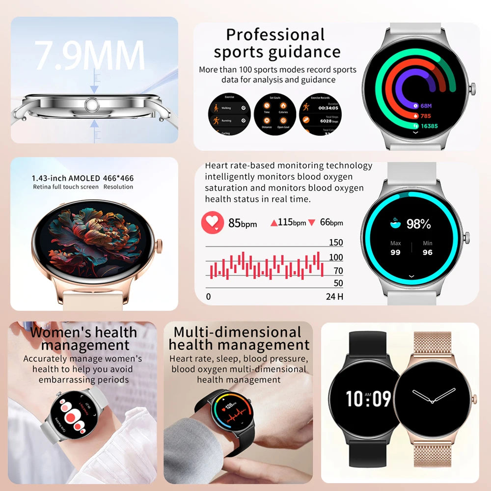 Huawei Ultra Slim AMOLED Smartwatch for Women with BT Call