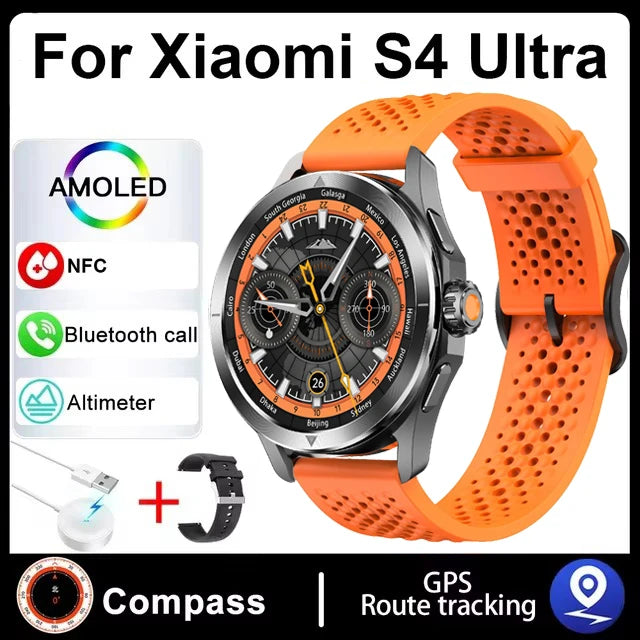 2025 Xiaomi S4 Ultra GPS Smartwatch with AMOLED & NFC