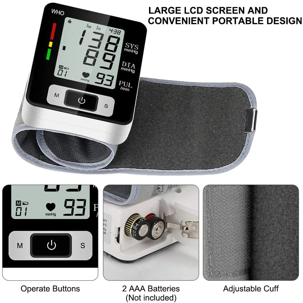 Digital Wrist Blood Pressure Monitor with High Accuracy