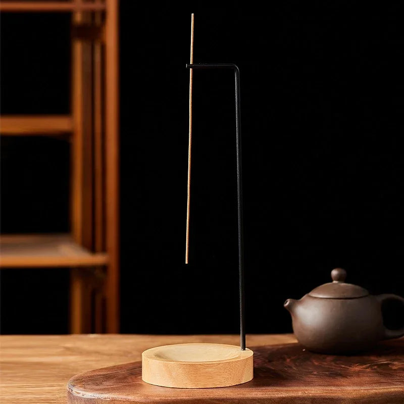 Creative Upside-Down Incense Burner – Wooden Holder & Tray