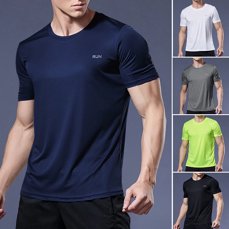 Men’s Quick-Dry Sports Shirt – Compression Fit Gym & Soccer Tee