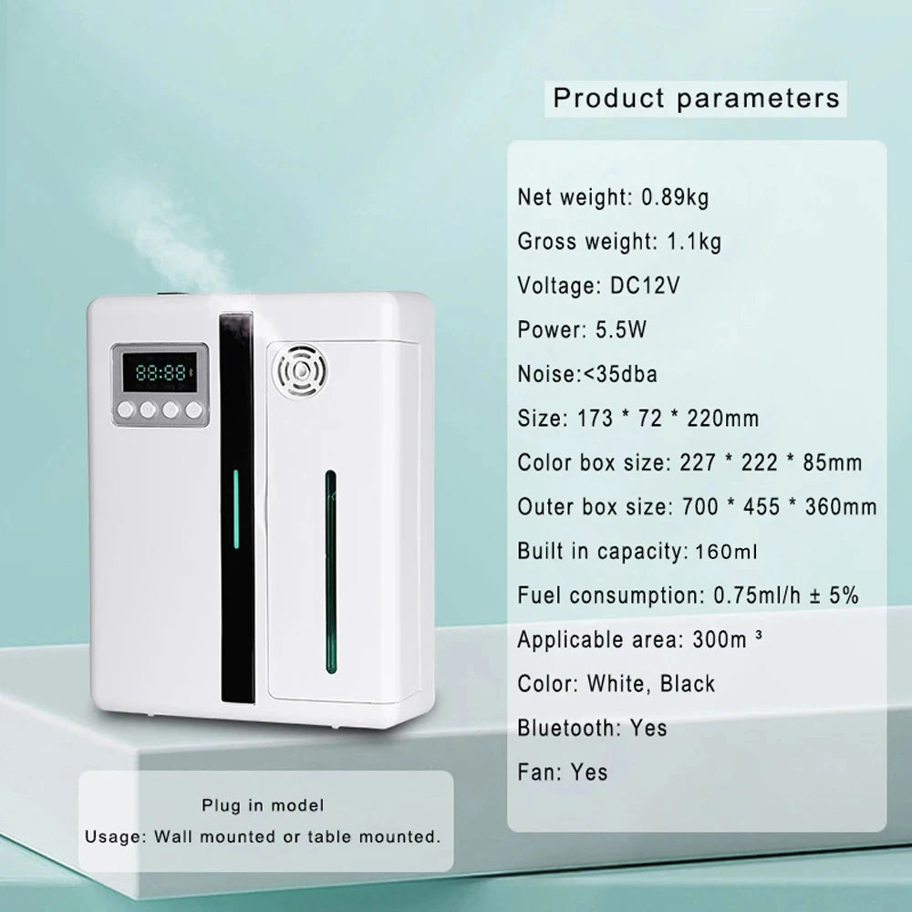 160ML Wall-Mounted Scent Diffuser with Fan for Hotel & Home