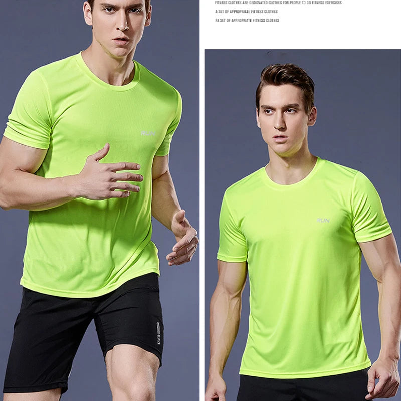 Men’s Quick-Dry Sports Shirt – Compression Fit Gym & Soccer Tee