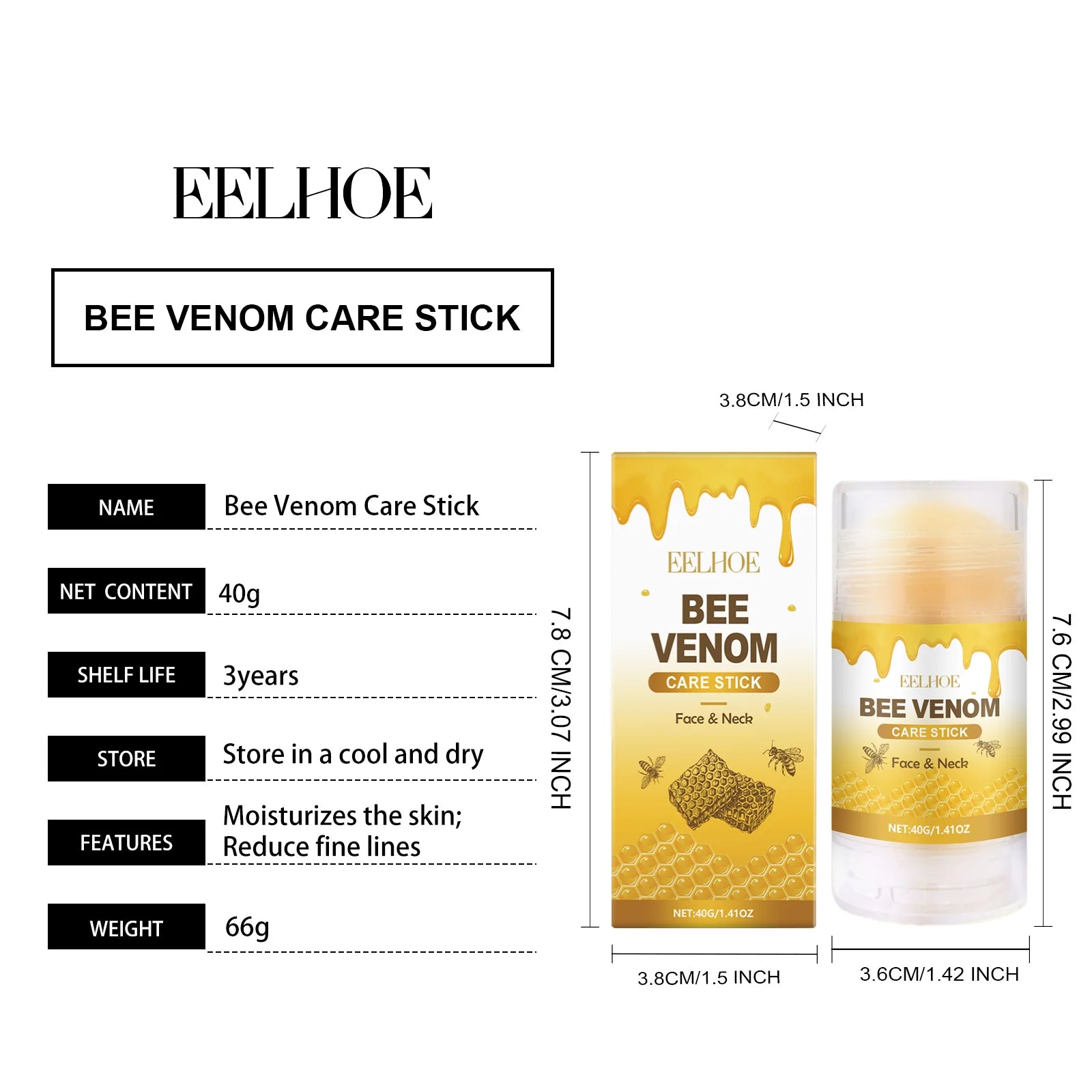 Bee-Venom Neck Care Stick with Collagen for Lift & Moisturizing