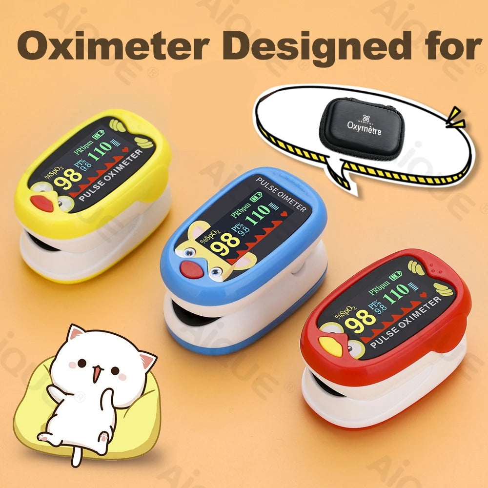AiQUE Pediatric Finger Pulse Oximeter – Child & Baby SpO₂ Monitor