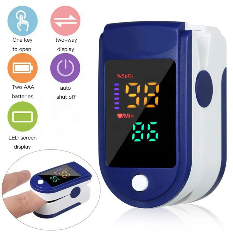 Pulse Oximeter Finger Clip – SpO₂ & Heart Rate Monitor