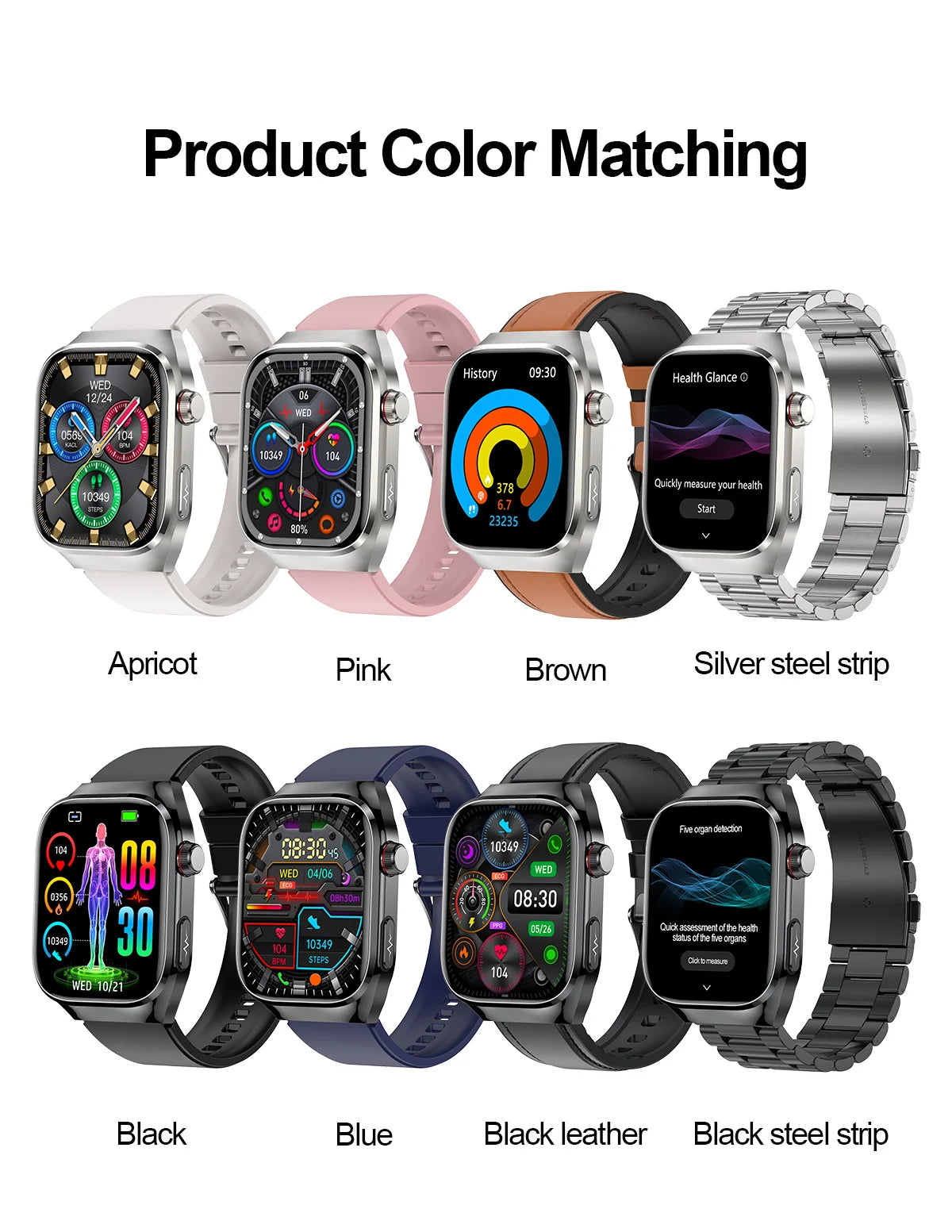 2025 Micro Physical Exam Smartwatch with Uric Acid & Body Fat Monitor