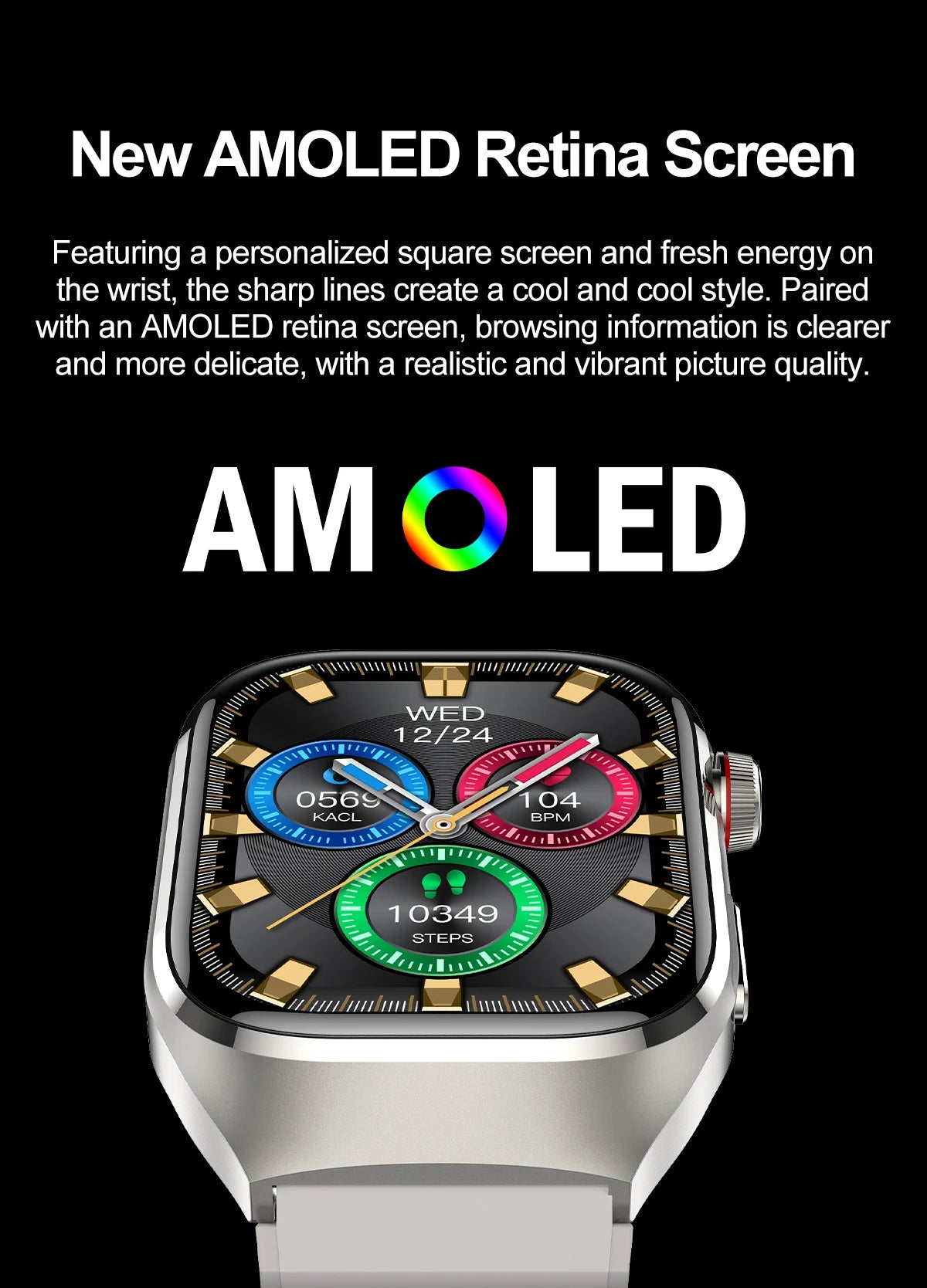 2025 Micro Physical Exam Smartwatch with Uric Acid & Body Fat Monitor