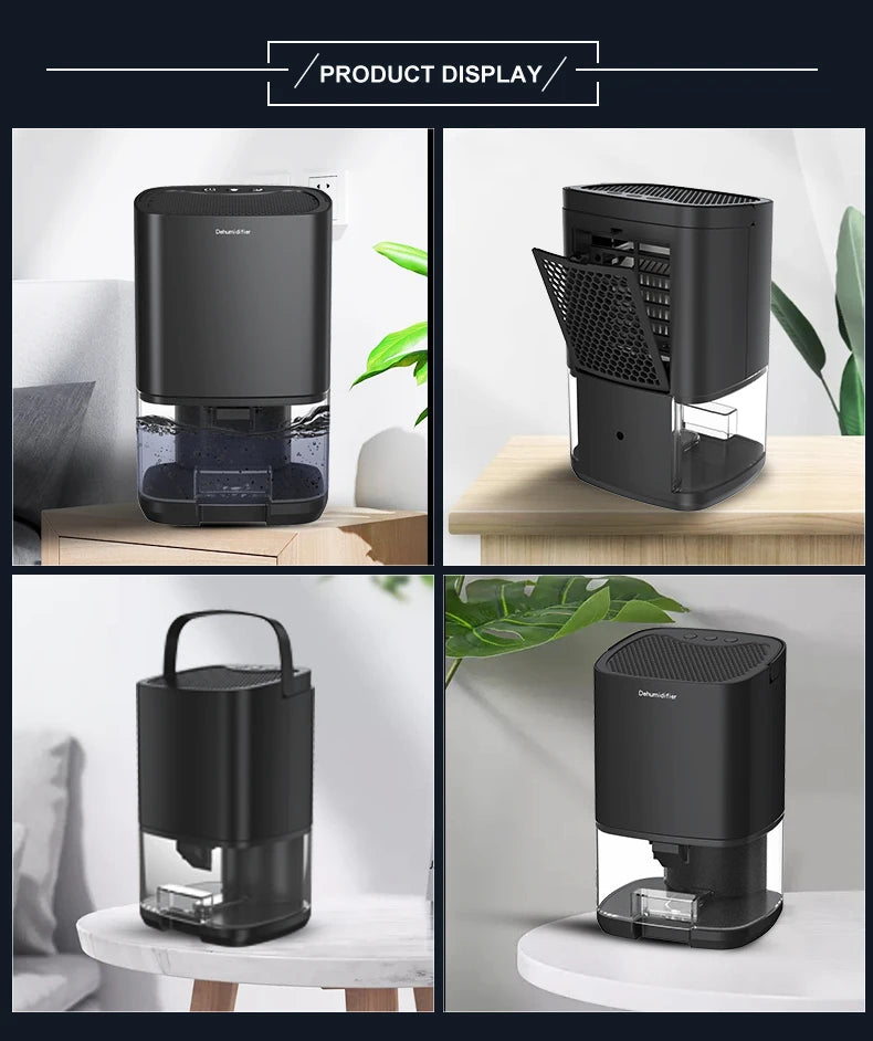 Portable Silent Air Dehumidifier with EU/US Plug
