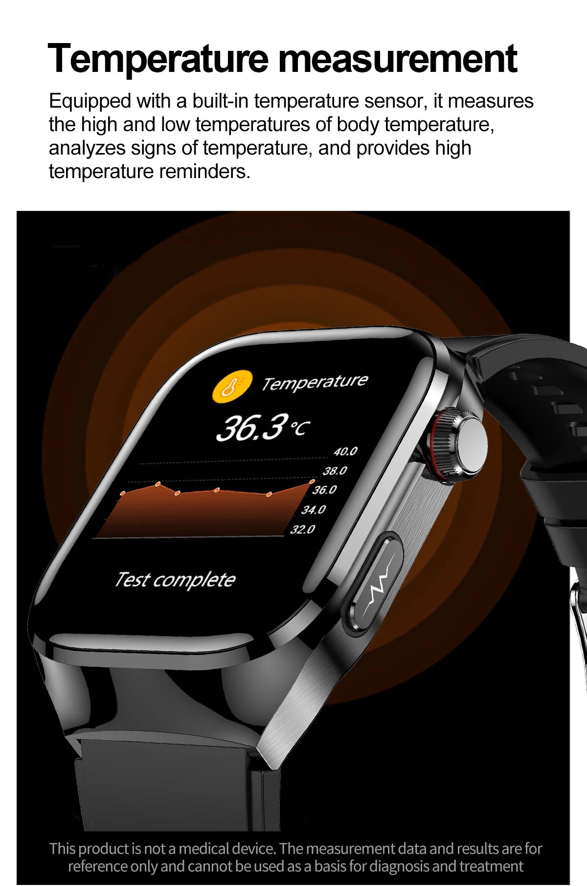 2025 Micro Physical Exam Smartwatch with Uric Acid & Body Fat Monitor
