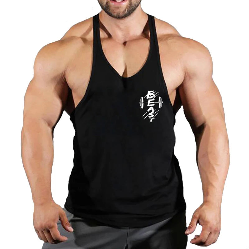 Men’s 2023 Cotton Fitness Tank Top – Bodybuilding & Running