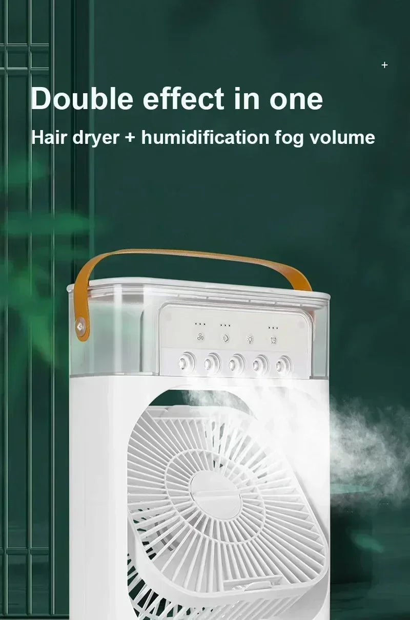3-in-1 Portable Air Cooler & Humidifier with LED Light