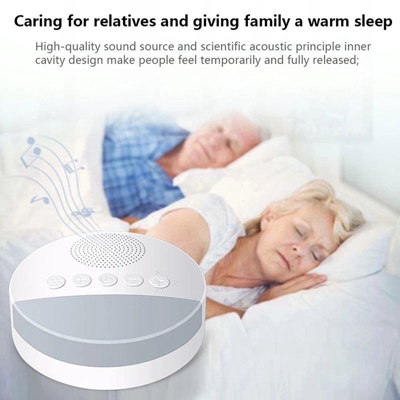 USB Rechargeable Baby White Noise Machine with Night Light & Timer