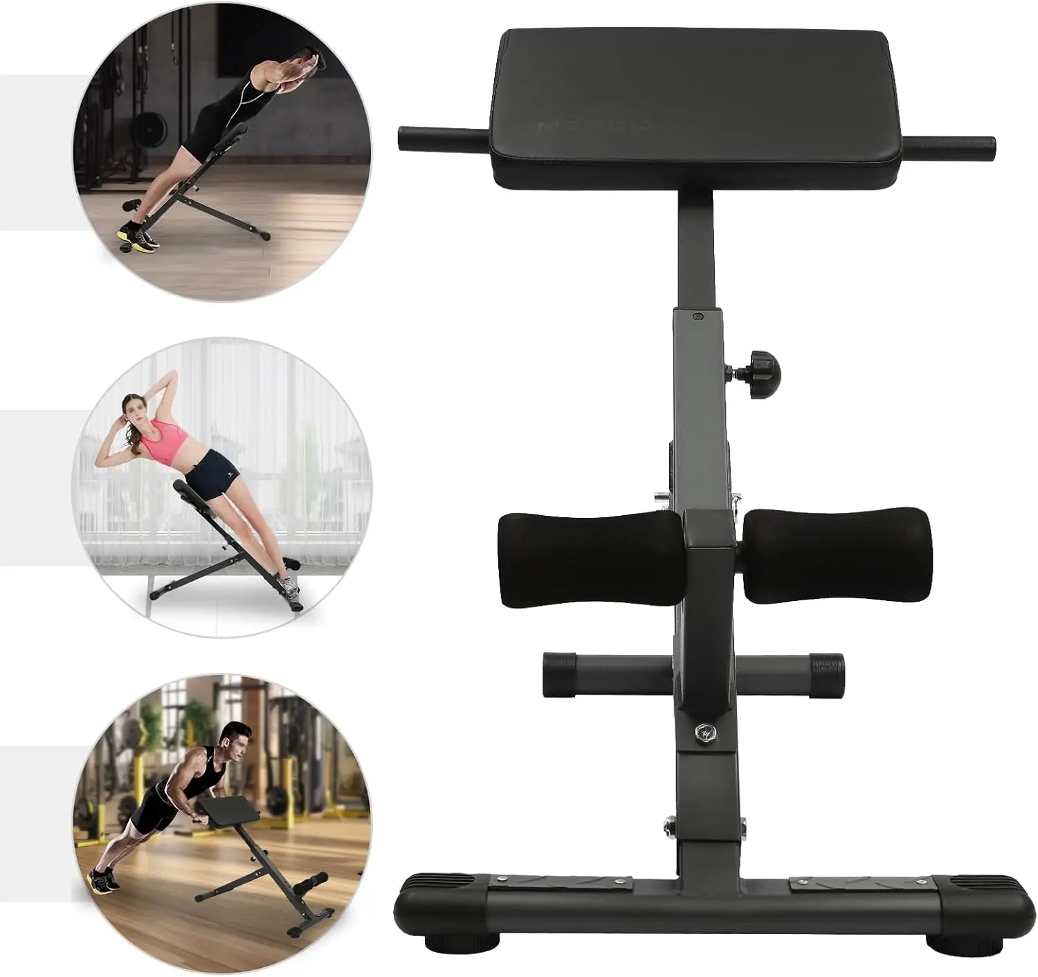 Adjustable Roman Chair Back Extension Bench for Home Gym